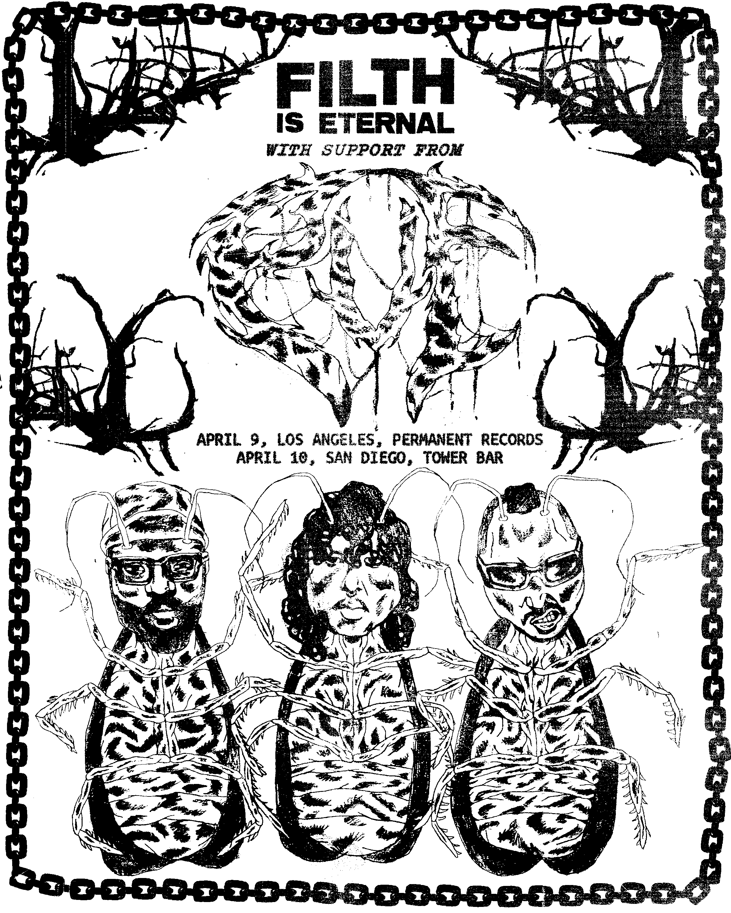 Filth is Eternal and Publik Universal Friend tour flyer